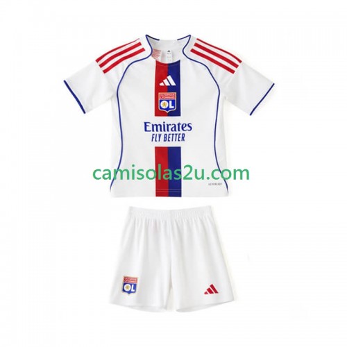 Camisolas de futebol Olympique Lyonnais Criança Equipamento Principal 2025/26 Manga Curta Camisolas de futebol Olympique Lyonnais Criança Equipamento Principal 2025/26 Manga Curta